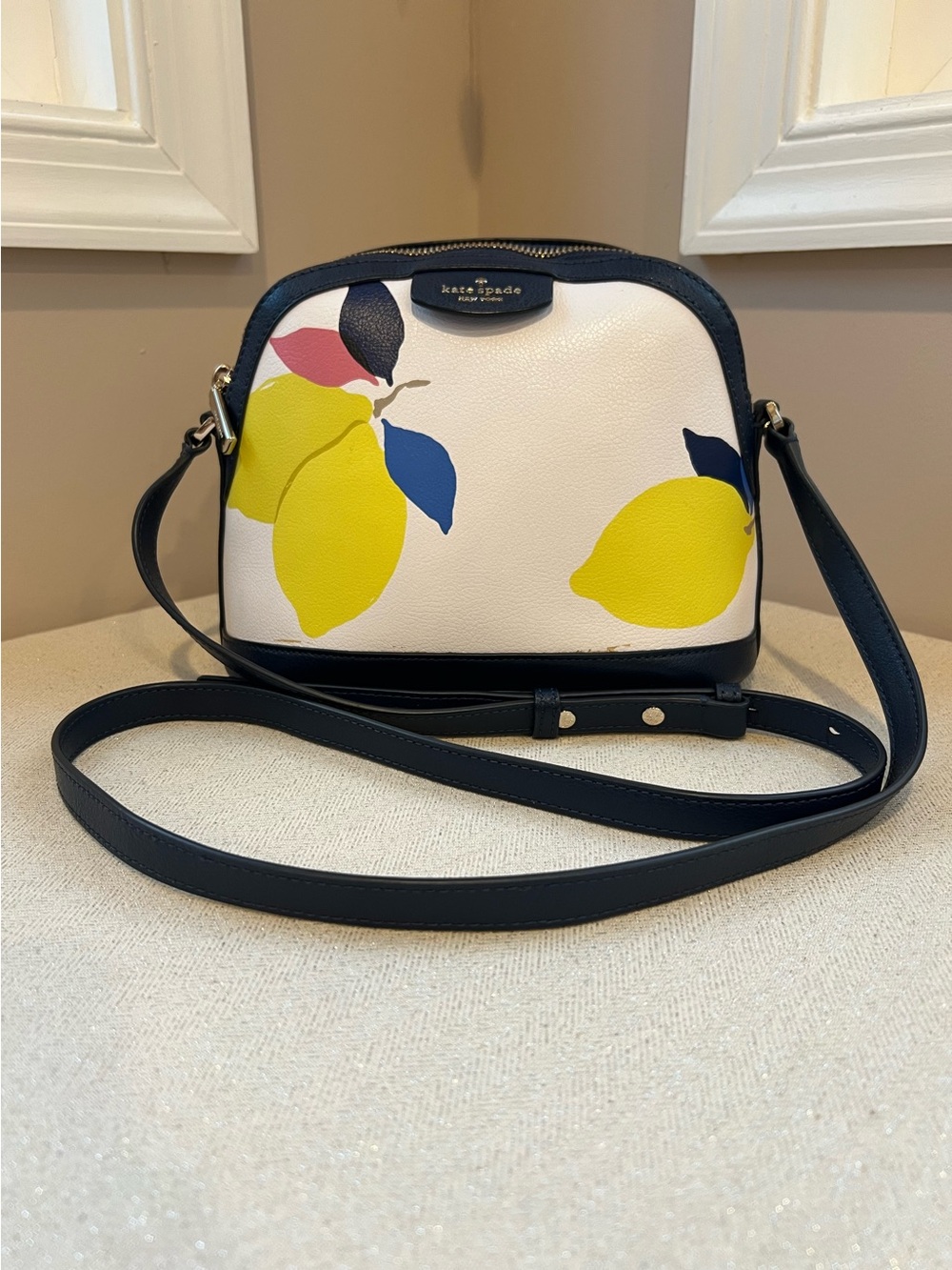 Kade Spade Sylvia Lemon Zest Dome Crossbody Bag